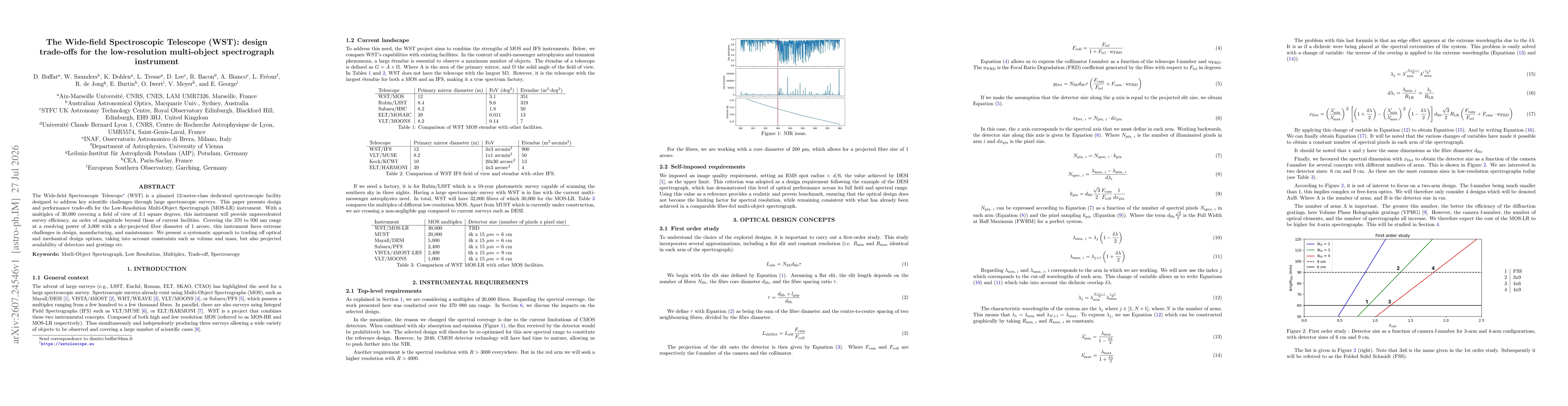 Thumbnail for The Wide-field Spectroscopic Telescope (WST): design trade-offs for the low-resolution multi-object spectrograph instrument