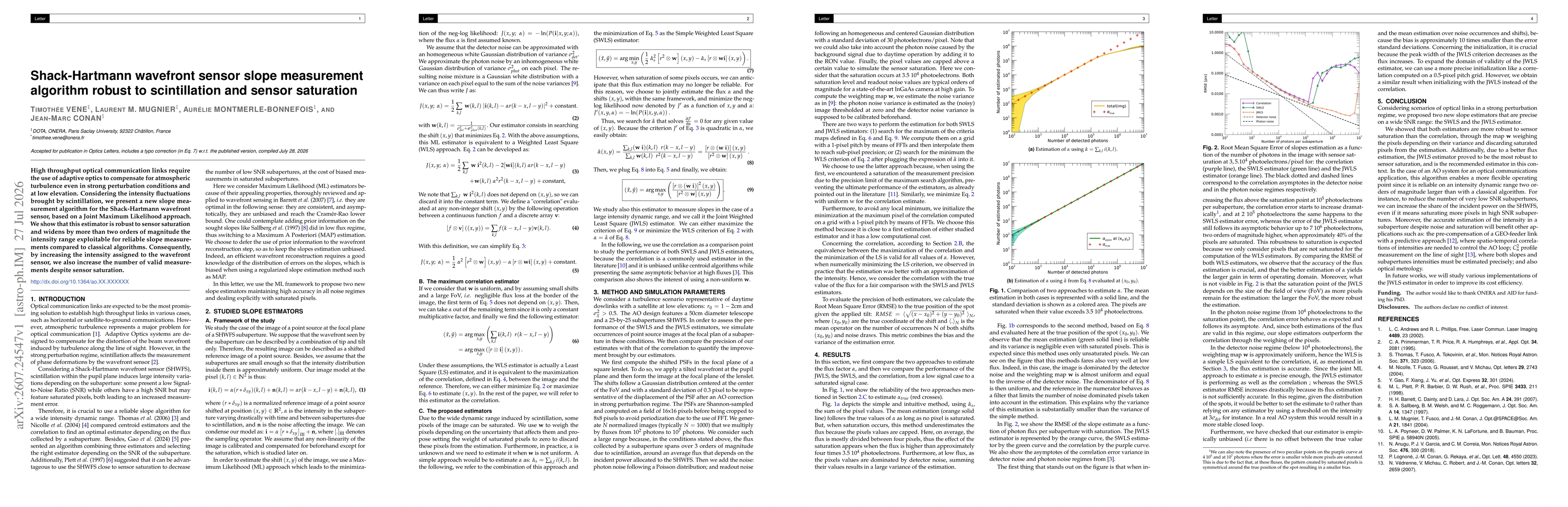 Thumbnail for Shack-Hartmann wavefront sensor slope measurement algorithm robust to scintillation and sensor saturation