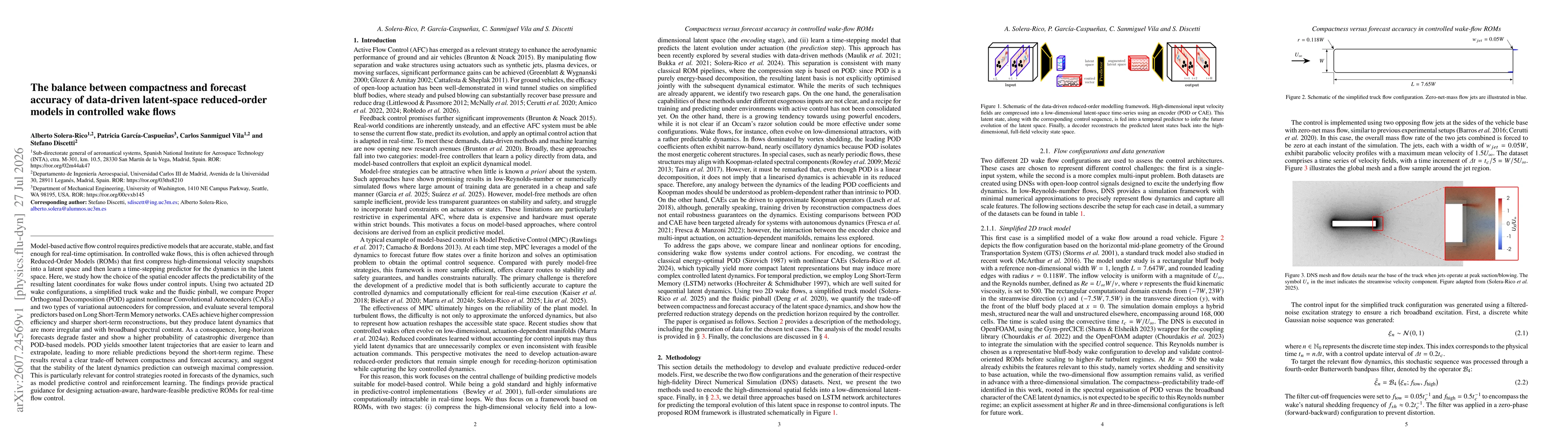 Thumbnail for The balance between compactness and forecast accuracy of data-driven latent-space reduced-order models in controlled wake flows