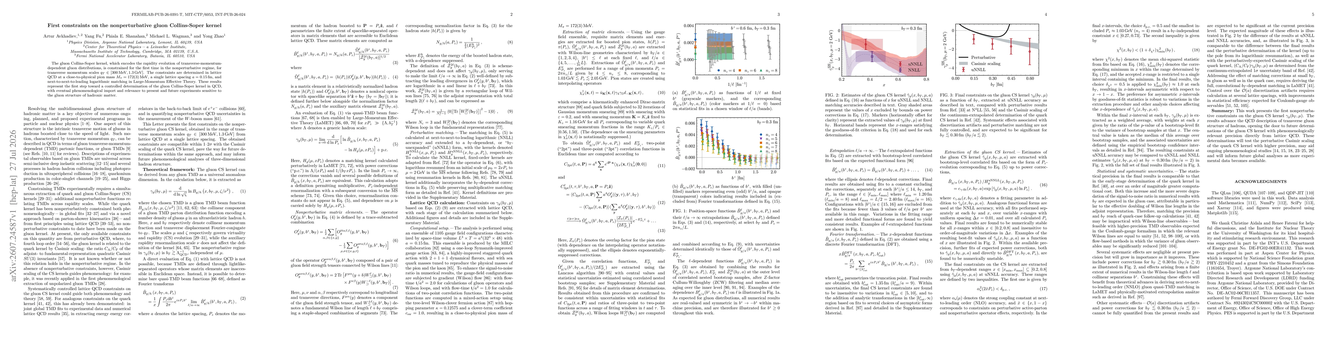 Thumbnail for First constraints on the nonperturbative gluon Collins-Soper kernel