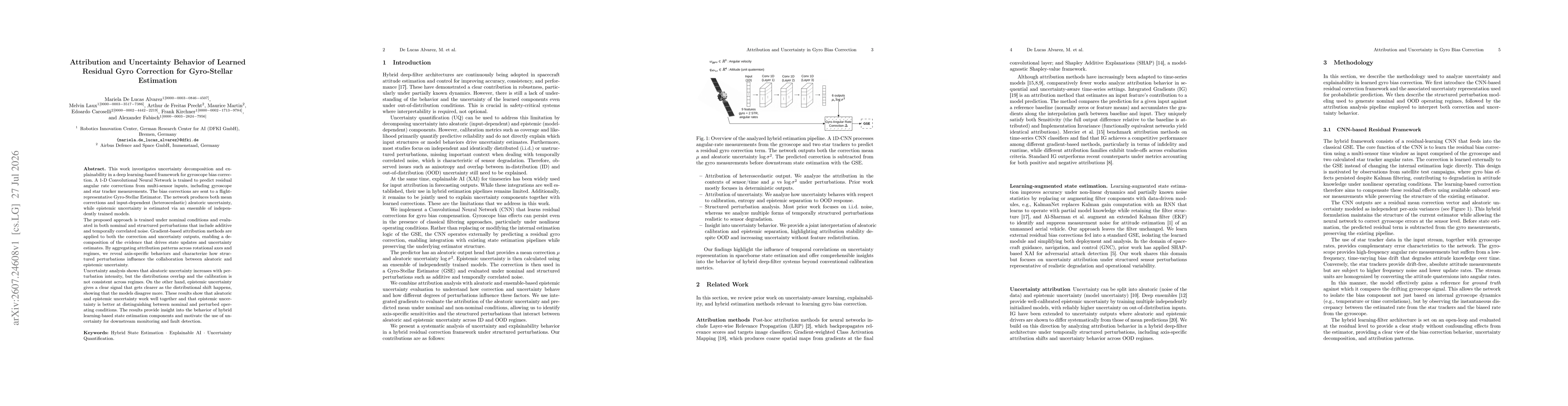 Thumbnail for Attribution and Uncertainty Behavior of Learned Residual Gyro Correction for Gyro-Stellar Estimation