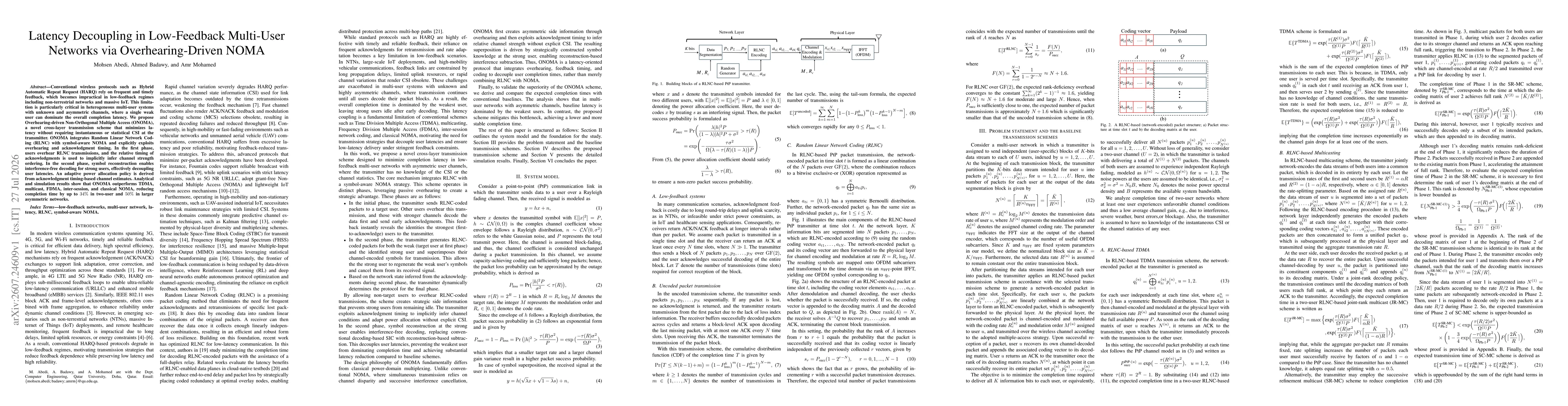 Thumbnail for Latency Decoupling in Low-Feedback Multi-User Networks via Overhearing-Driven NOMA