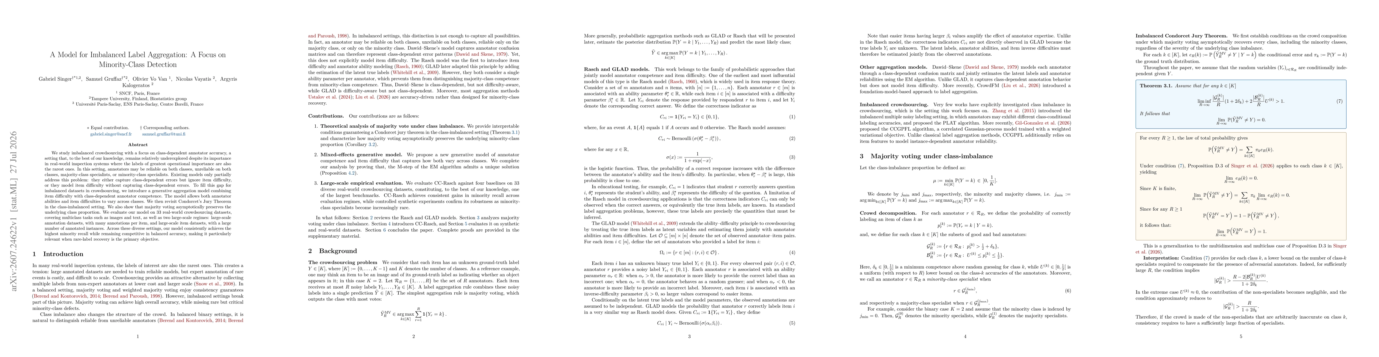 Thumbnail for A Model for Imbalanced Label Aggregation: A Focus on Minority-Class Detection