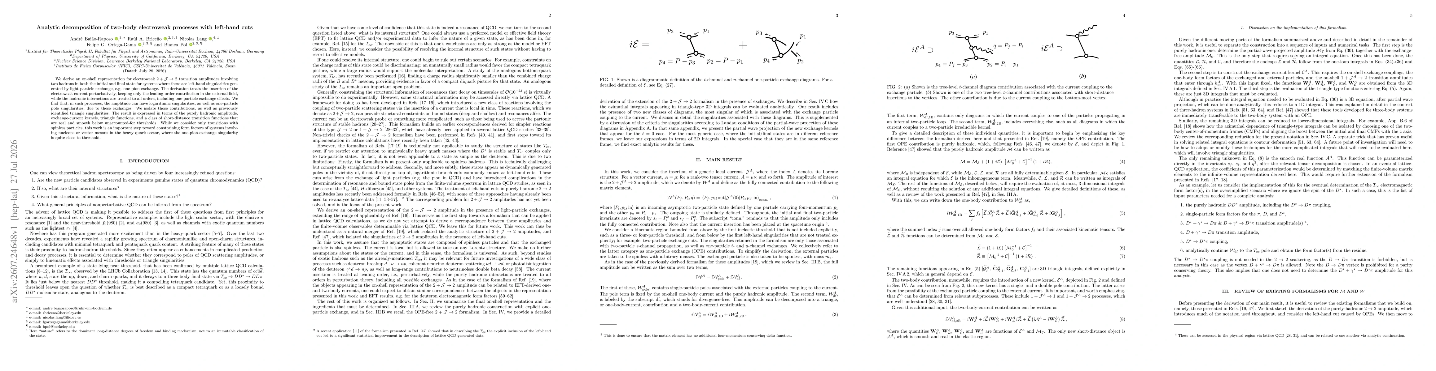 Thumbnail for Analytic decomposition of two-body electroweak processes with left-hand cuts