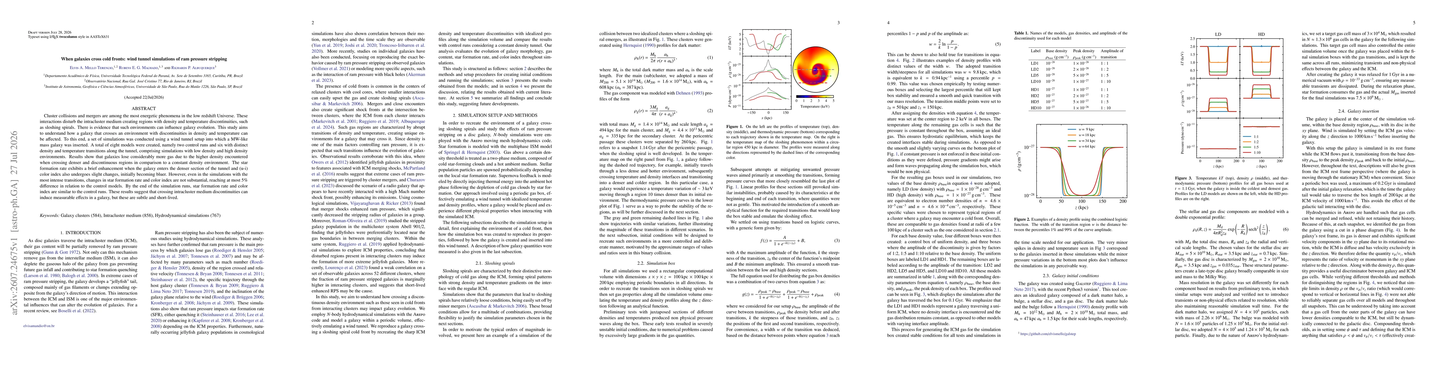 Thumbnail for When galaxies cross cold fronts: wind tunnel simulations of ram pressure stripping