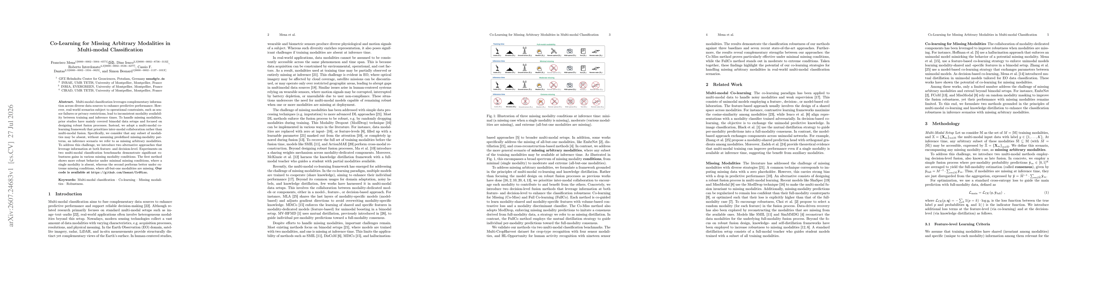 Thumbnail for Co-Learning for Missing Arbitrary Modalities in Multi-modal Classification