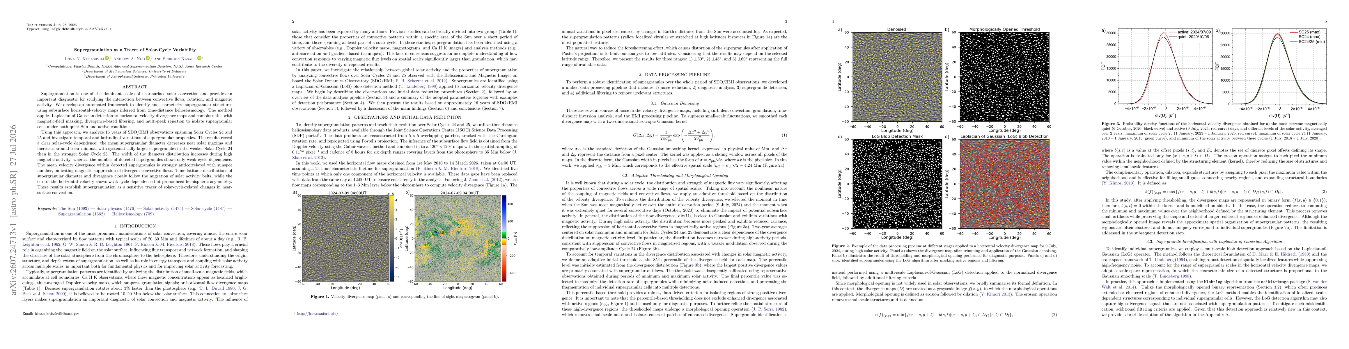 Thumbnail for Supergranulation as a Tracer of Solar-Cycle Variability