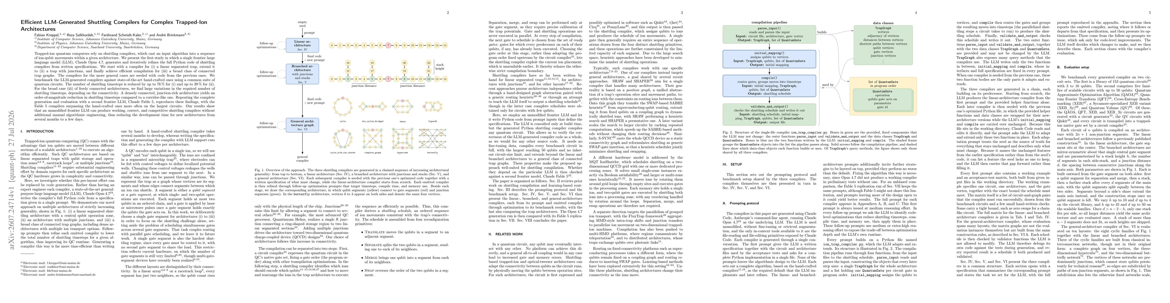 Thumbnail for Efficient LLM-Generated Shuttling Compilers for Complex Trapped-Ion Architectures