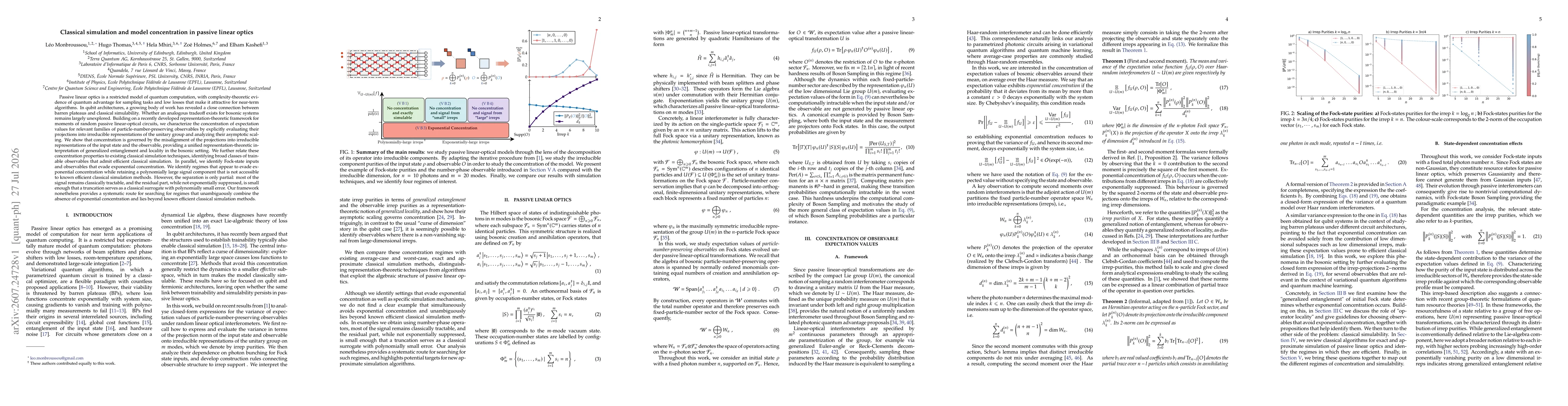 Thumbnail for Classical simulation and model concentration in passive linear optics