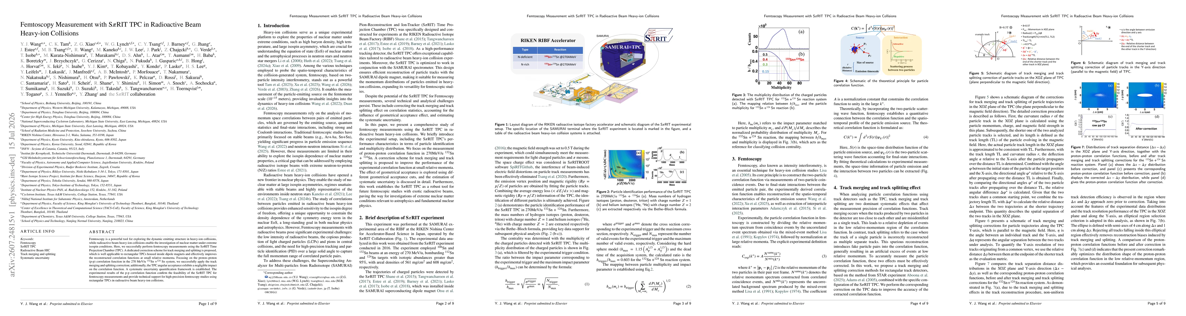 Thumbnail for Femtoscopy Measurement with S$π$RIT TPC in Radioactive BeamHeavy-ion Collisions