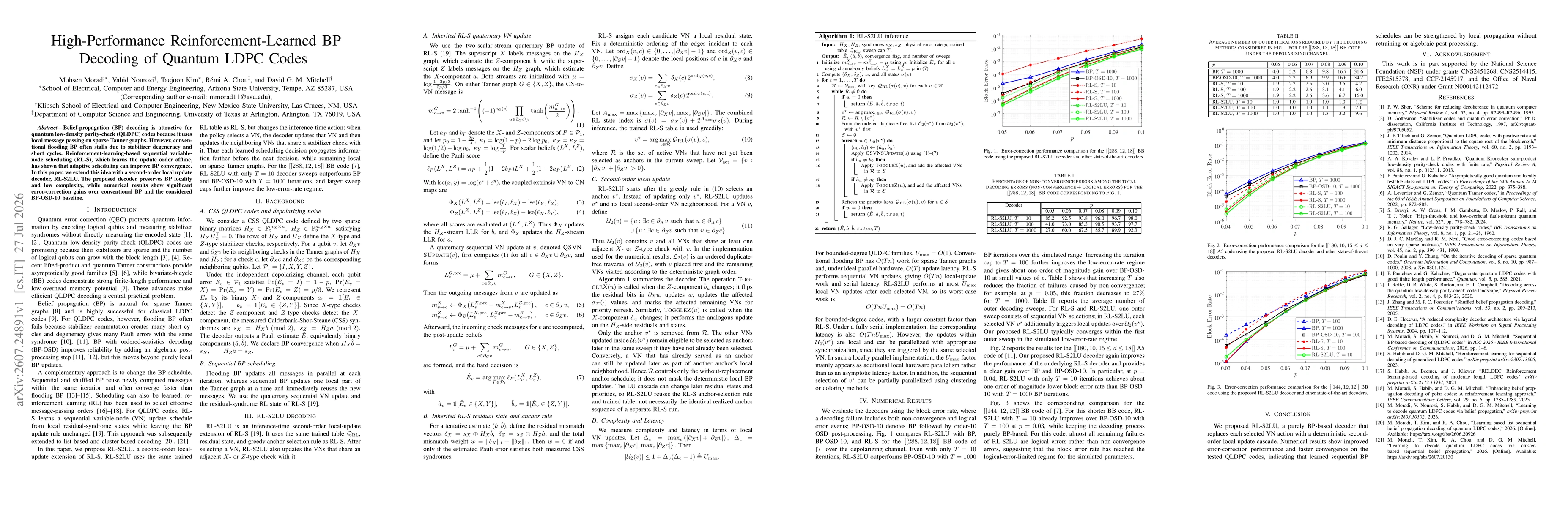 Thumbnail for High-Performance Reinforcement-Learned BP Decoding of Quantum LDPC Codes