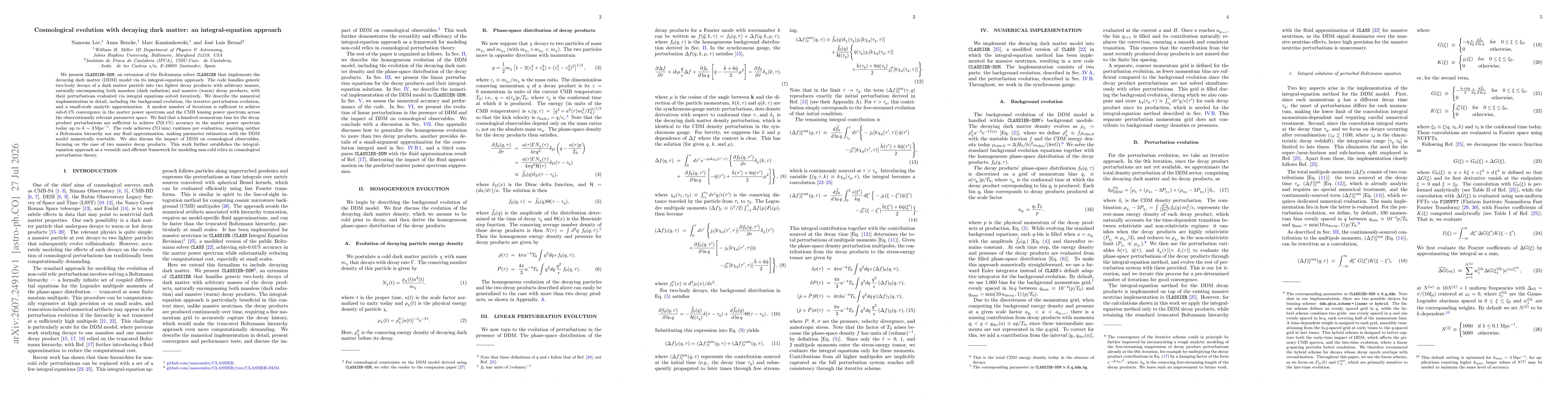 Thumbnail for Cosmological evolution with decaying dark matter: an integral-equation approach