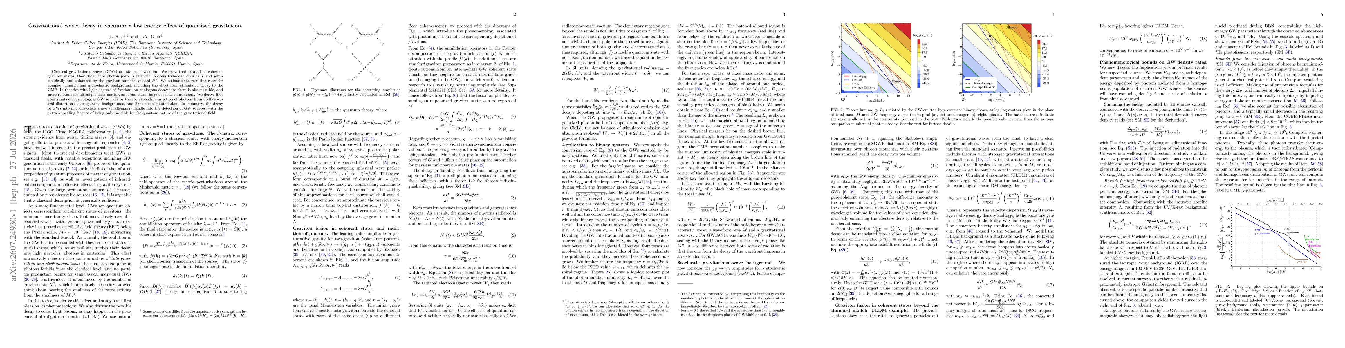 Thumbnail for Gravitational waves decay in vacuum: a low energy effect of quantized gravitation