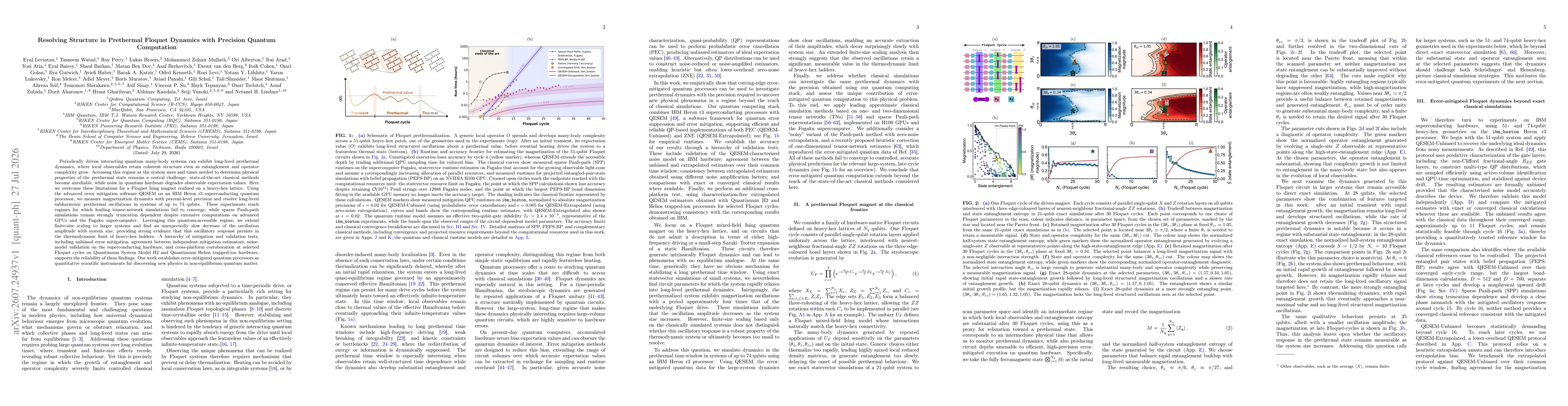 Thumbnail for Resolving Structure in Prethermal Floquet Dynamics with Precision Quantum Computation