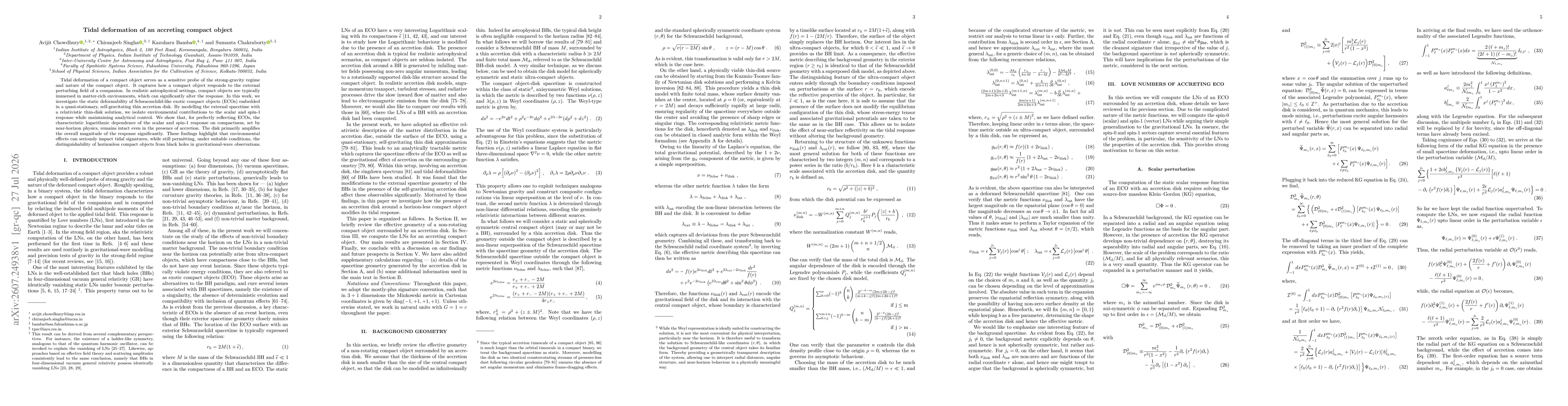 Thumbnail for Tidal deformation of an accreting compact object