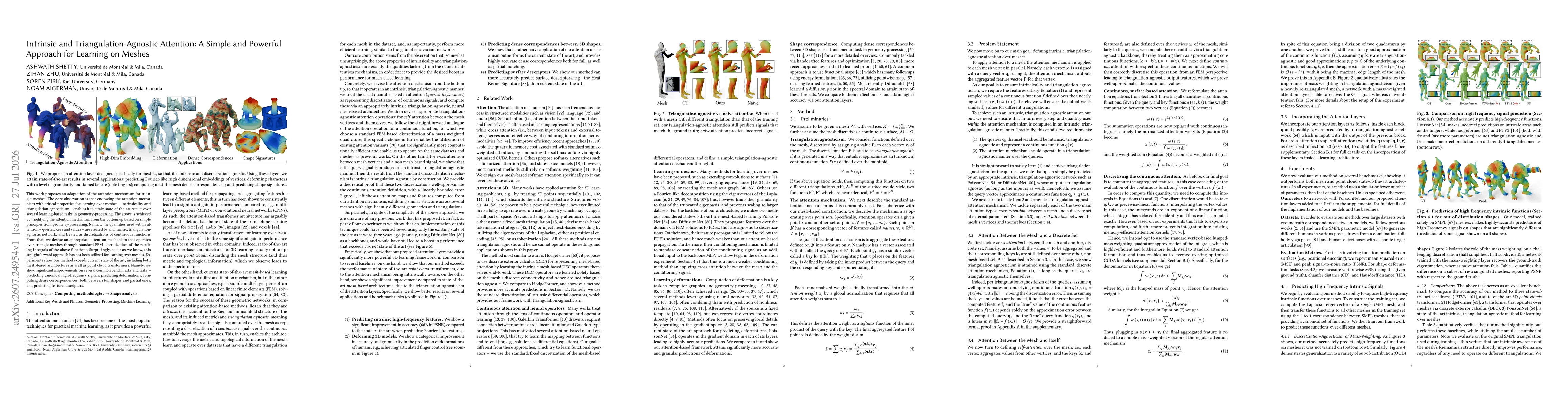 Thumbnail for Intrinsic and Triangulation-Agnostic Attention: A Simple and Powerful Approach for Learning on Meshes