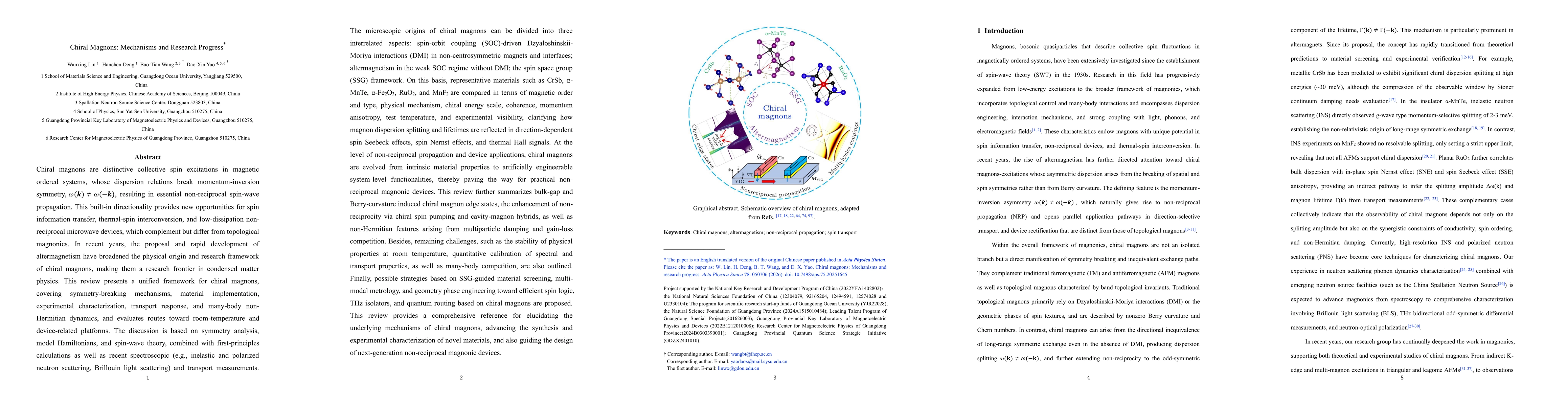 Thumbnail for Chiral Magnons: Mechanisms and Research Progress