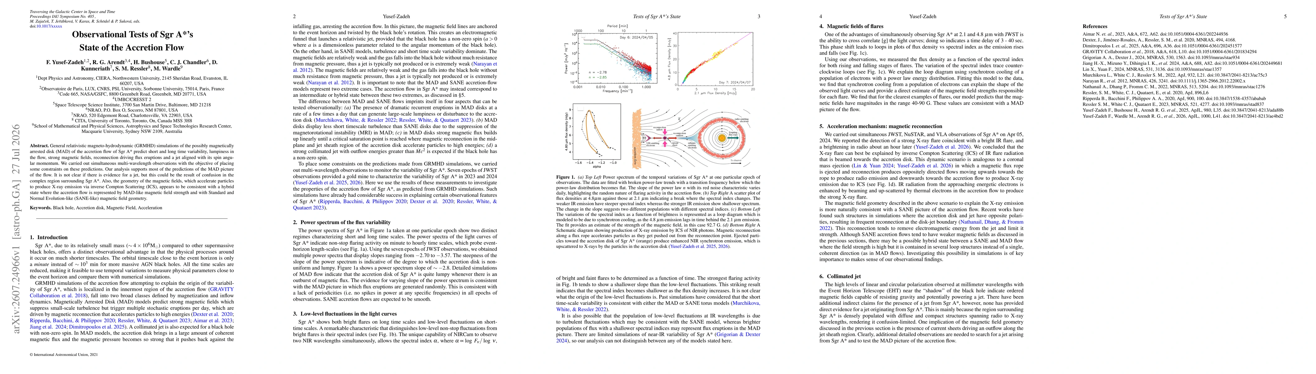Thumbnail for Observational Tests of Sgr A*'s State of the Accretion Flow