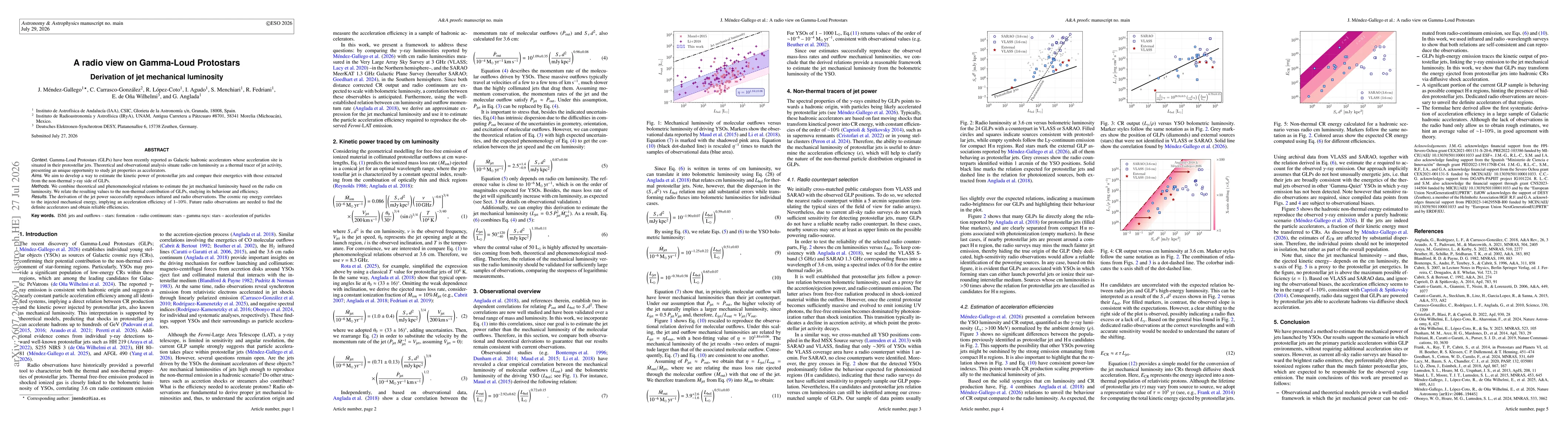 Thumbnail for A radio view on Gamma-Loud Protostars: Derivation of jet mechanical luminosity