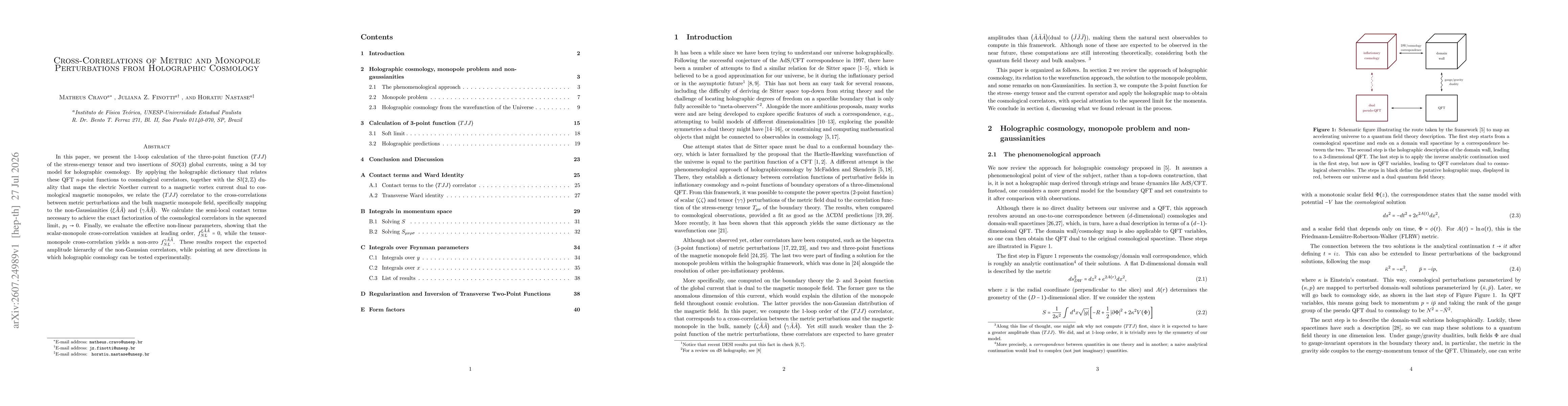 Thumbnail for Cross-Correlations of Metric and Monopole Perturbations from Holographic Cosmology