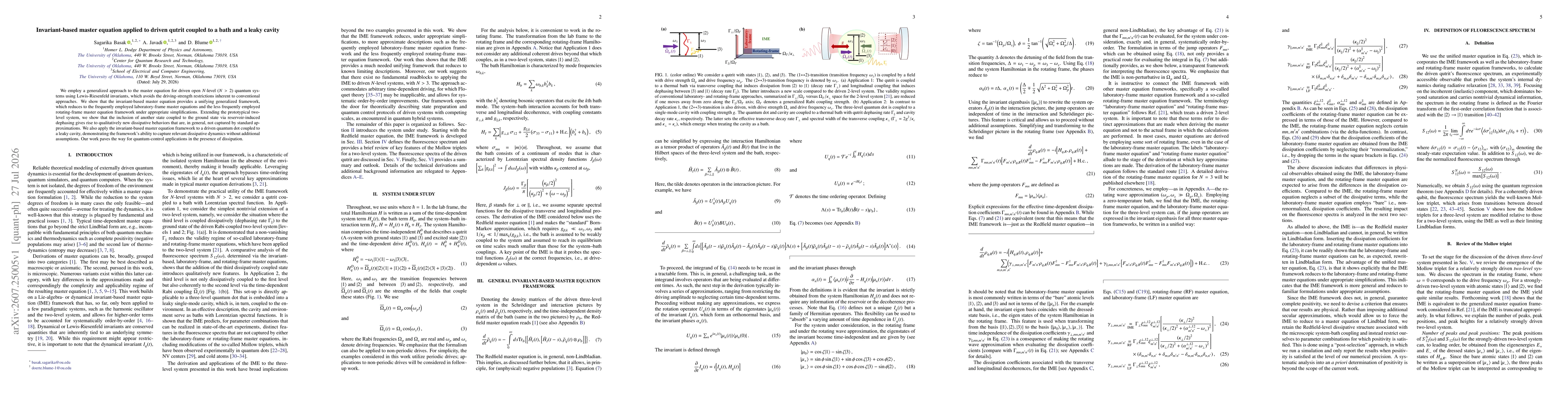 Thumbnail for Invariant-based master equation applied to driven qutrit coupled to a bath and a leaky cavity
