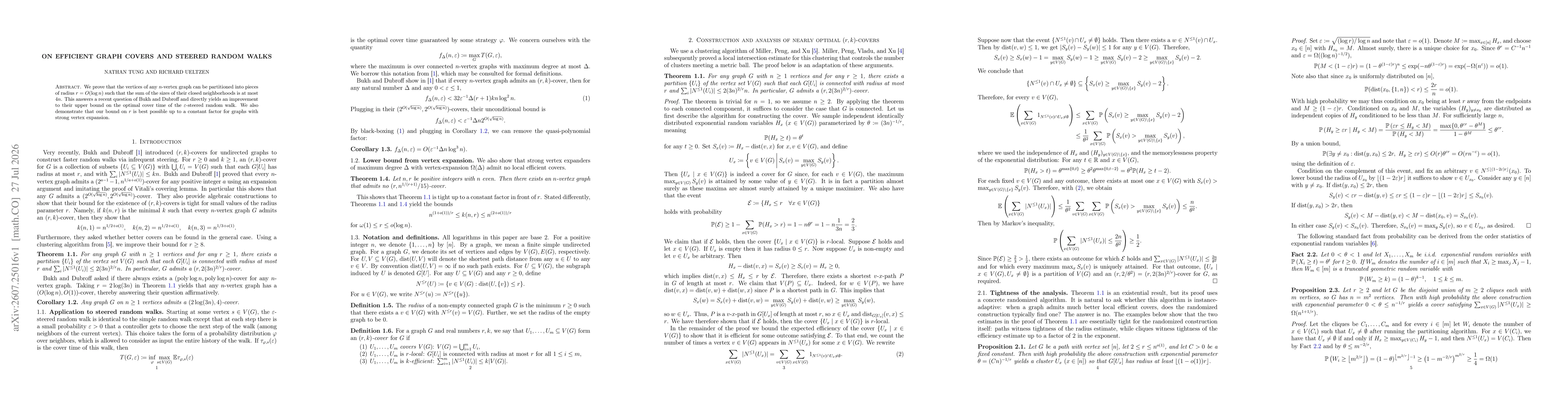 Thumbnail for On efficient graph covers and steered random walks