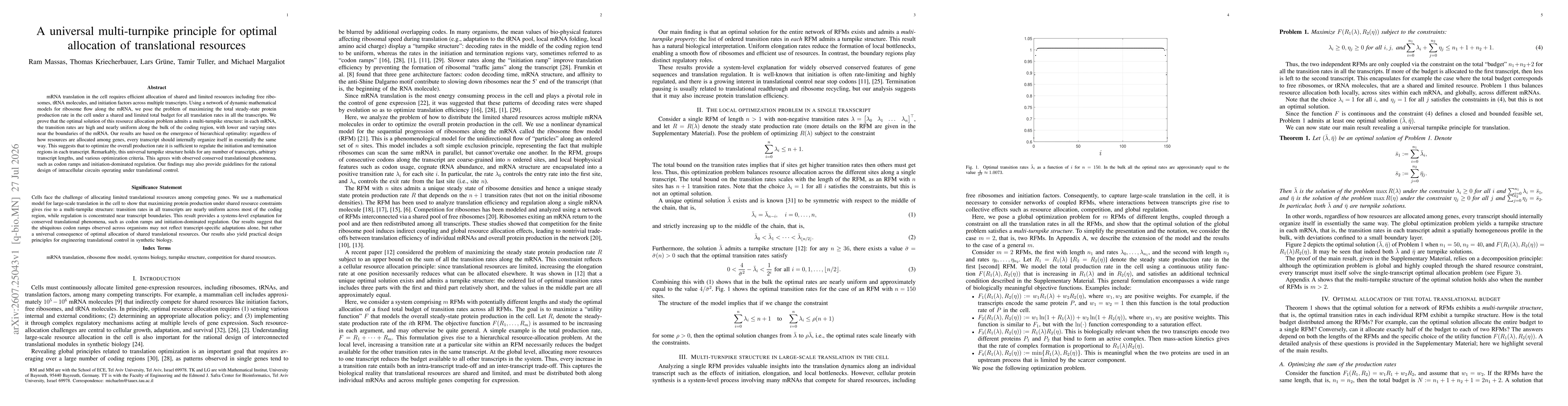 Thumbnail for A universal multi-turnpike principle for optimal allocation of translational resources