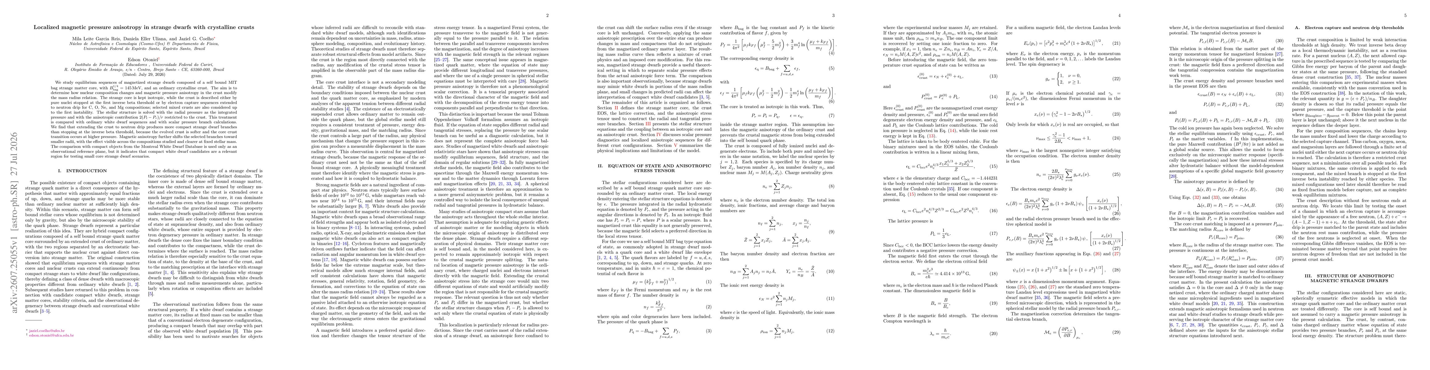 Thumbnail for Localized magnetic pressure anisotropy in strange dwarfs with crystalline crusts