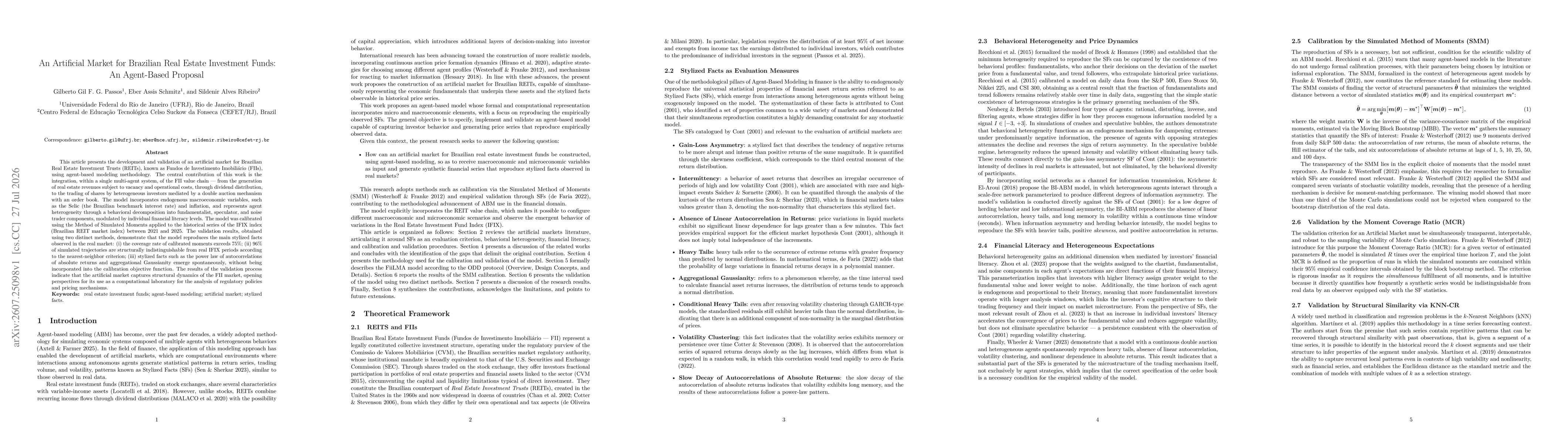 Thumbnail for An Artificial Market for Brazilian Real Estate Investment Funds: An Agent-Based Proposal