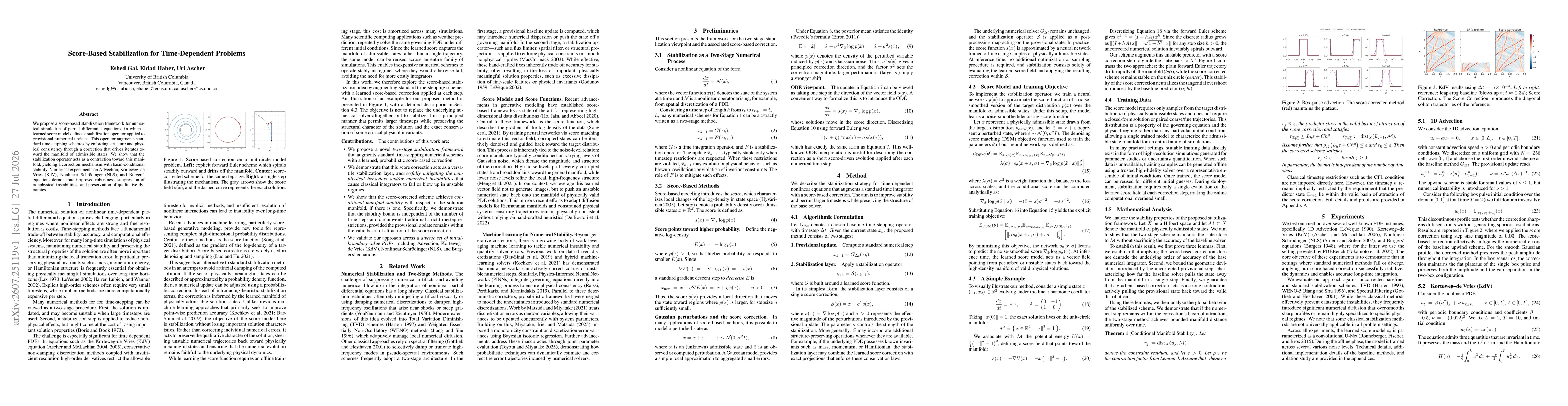 Thumbnail for Score-Based Stabilization for Time-Dependent Problems