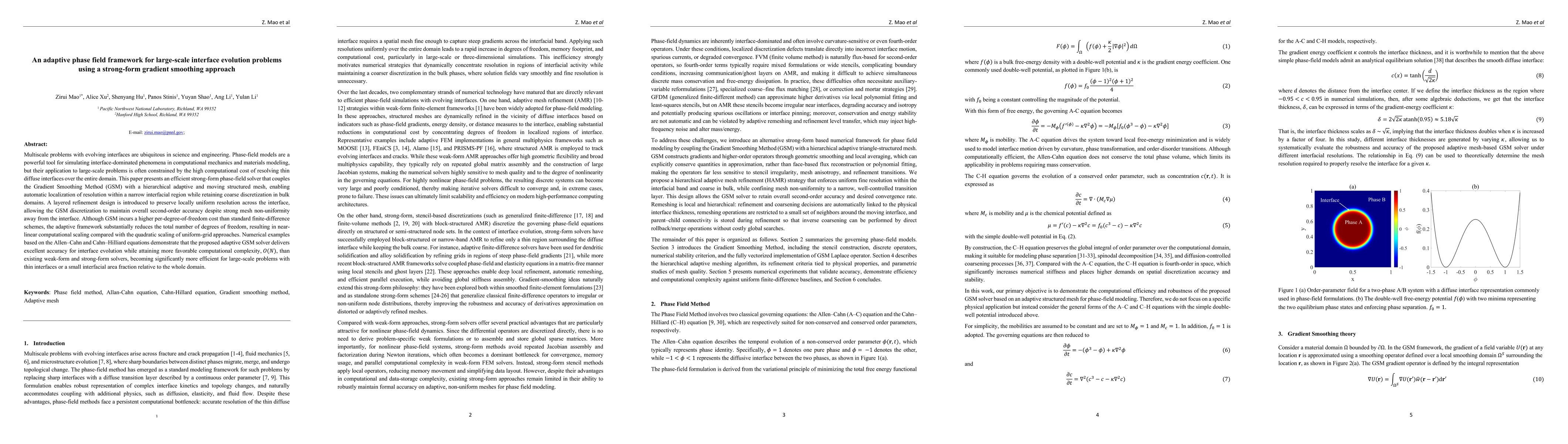 Thumbnail for An adaptive phase field framework for large-scale interface evolution problems using a strong-form gradient smoothing approach
