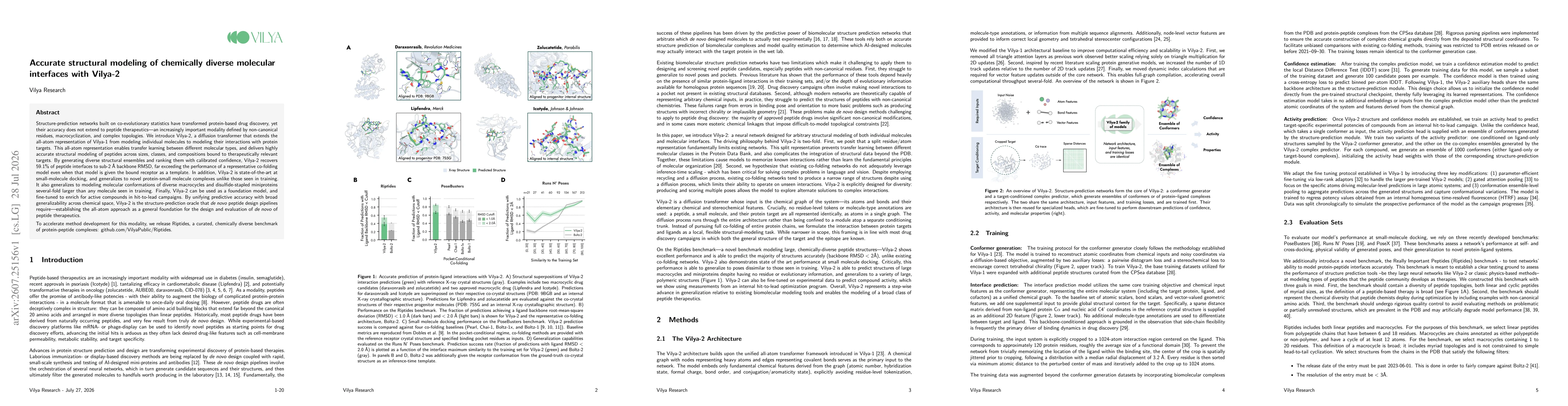 Thumbnail for Accurate structural modeling of chemically diverse molecular interfaces with Vilya-2