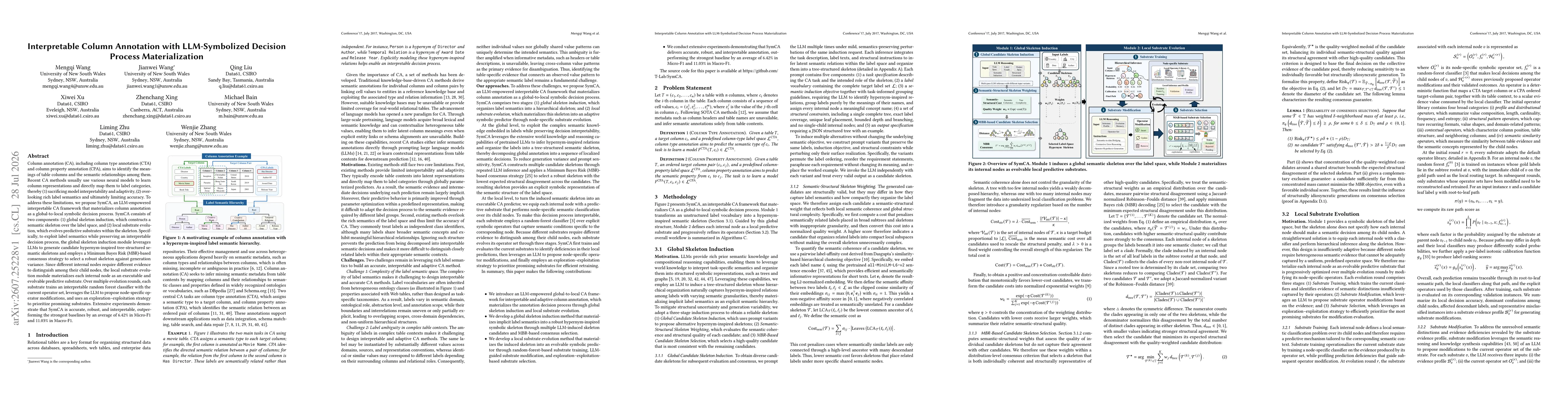 Thumbnail for Interpretable Column Annotation with LLM-Symbolized Decision Process Materialization