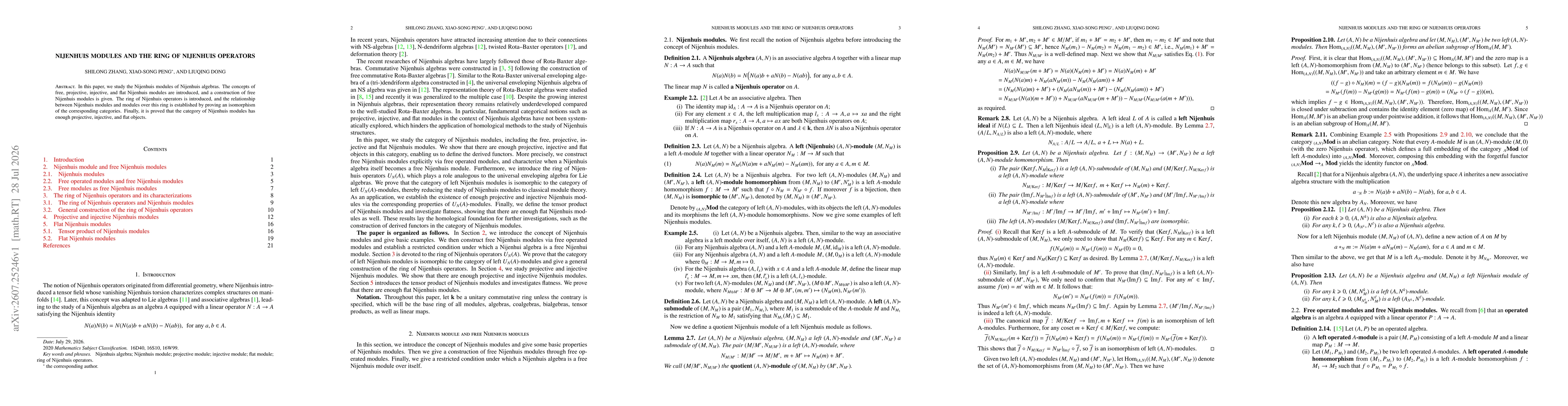 Thumbnail for Nijenhuis modules and the ring of Nijenhuis operators