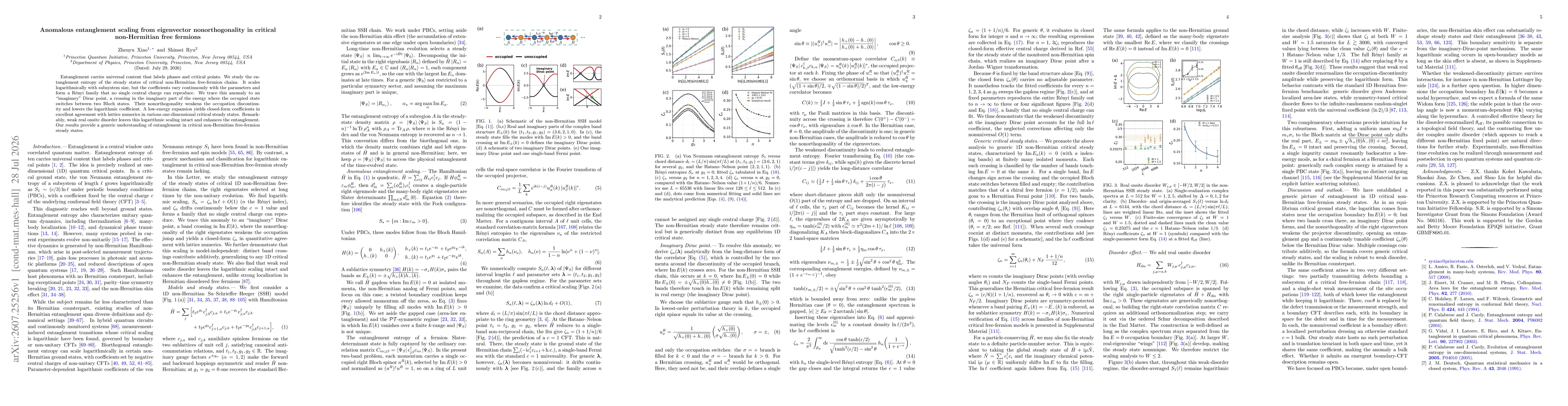 Thumbnail for Anomalous entanglement scaling from eigenvector nonorthogonality in critical non-Hermitian free fermions