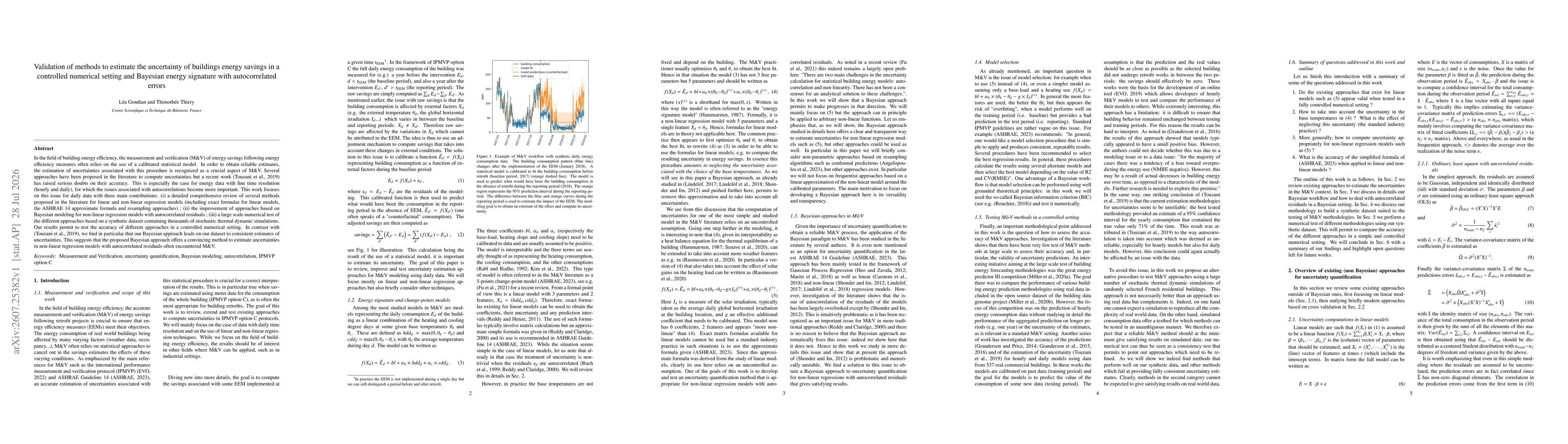 Thumbnail for Validation of methods to estimate the uncertainty of buildings energy savings in a controlled numerical setting and Bayesian energy signature with autocorrelated errors