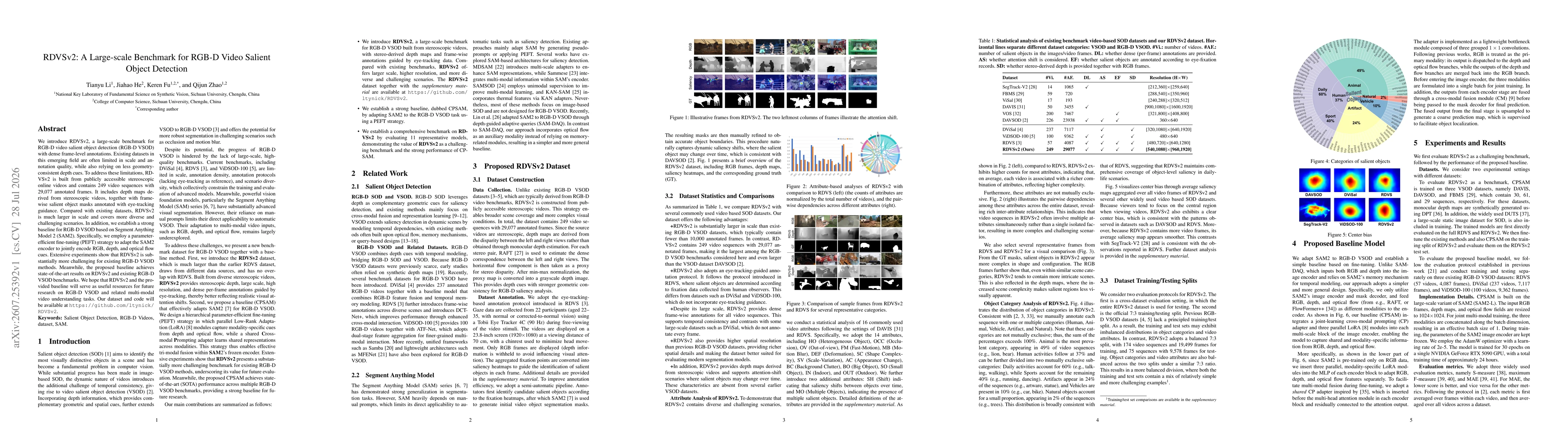 Thumbnail for RDVSv2: A Large-scale Benchmark for RGB-D Video Salient Object Detection