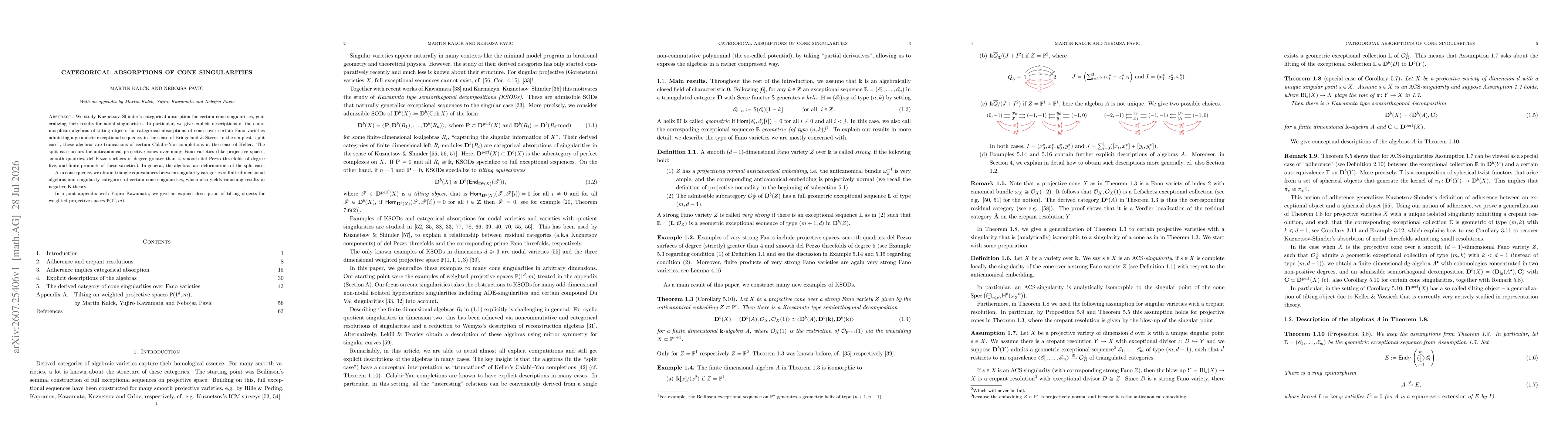 Thumbnail for Categorical absorptions of cone singularities