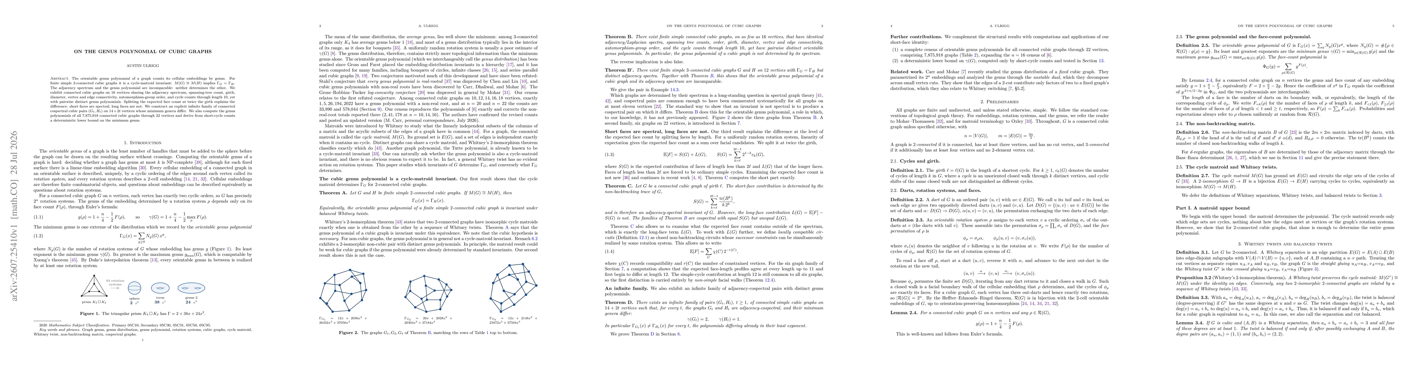 Thumbnail for On the Genus Polynomial of Cubic Graphs