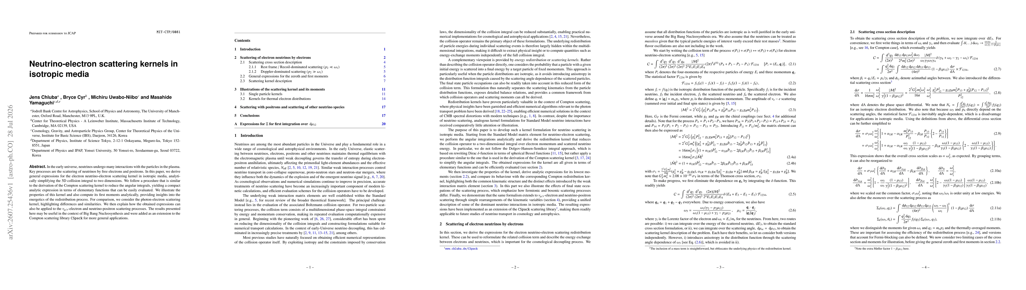 Thumbnail for Neutrino-electron scattering kernels in isotropic media