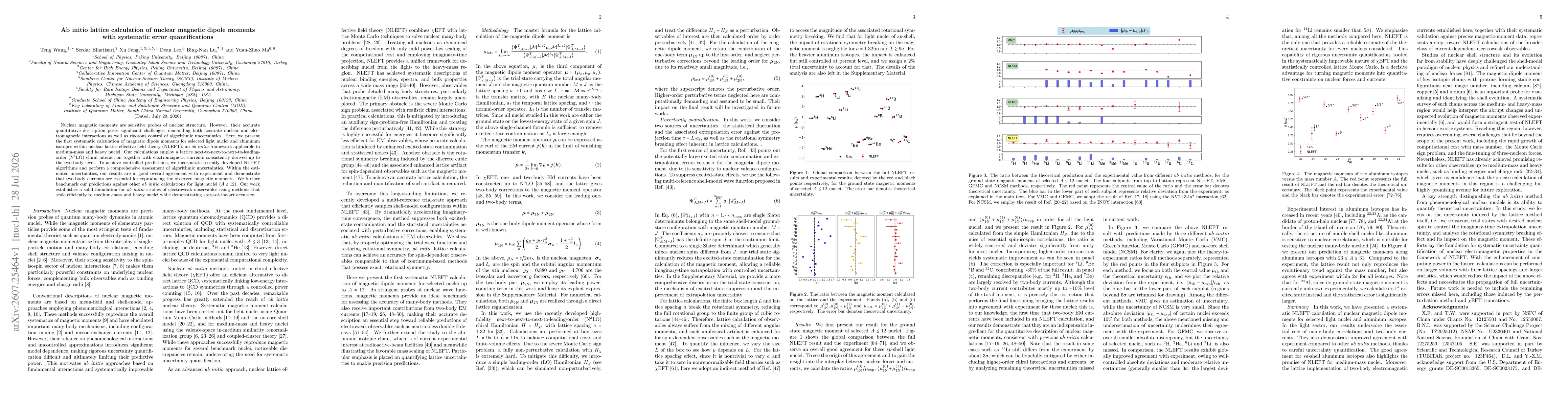 Thumbnail for Ab initio lattice calculation of nuclear magnetic dipole moments with systematic error quantifications