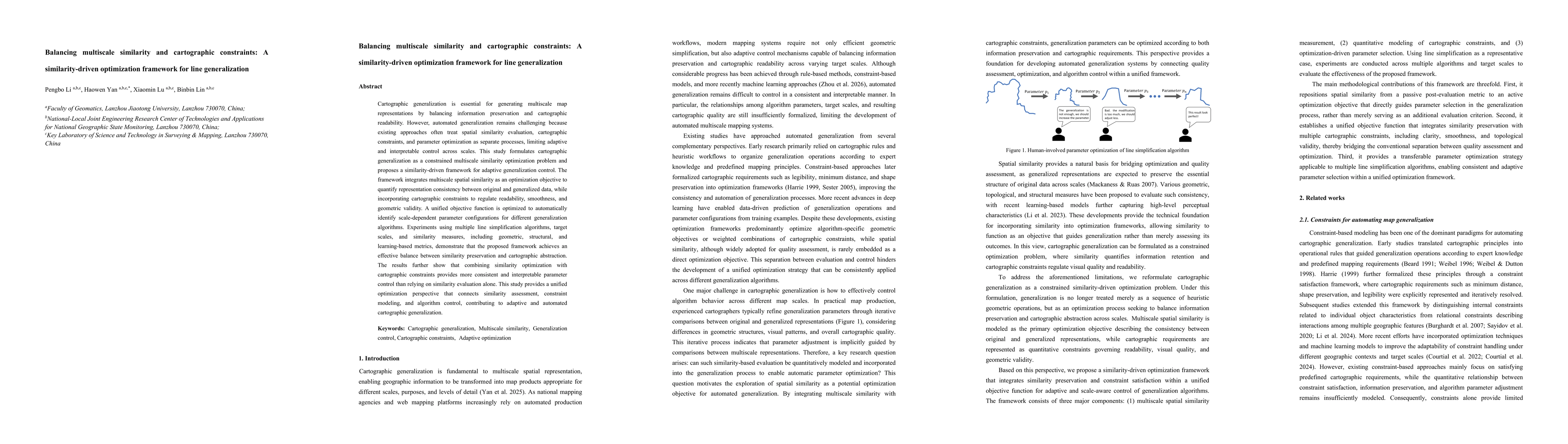 Thumbnail for Balancing multiscale similarity and cartographic constraints: A similarity-driven optimization framework for line generalization