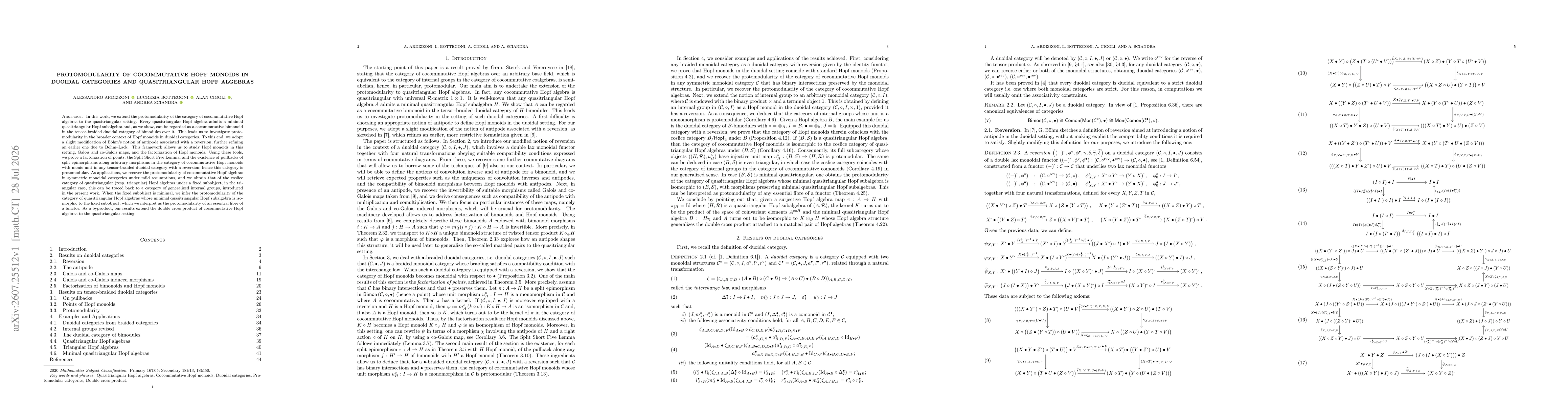 Thumbnail for Protomodularity of cocommutative Hopf monoids in duoidal categories and quasitriangular Hopf algebras