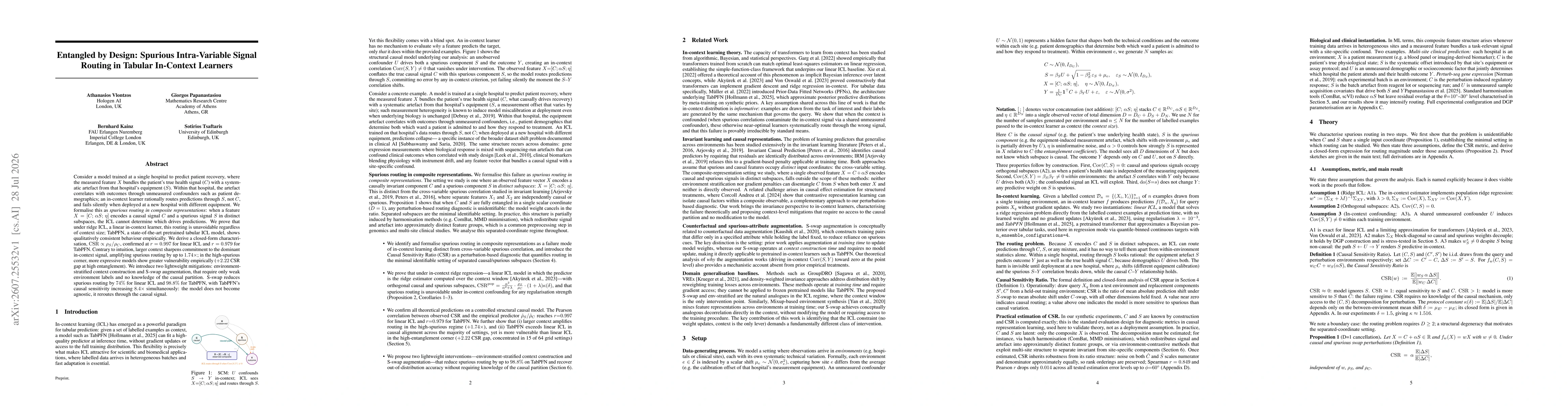 Thumbnail for Entangled by Design: Spurious Intra-Variable Signal Routing in Tabular In-Context Learners