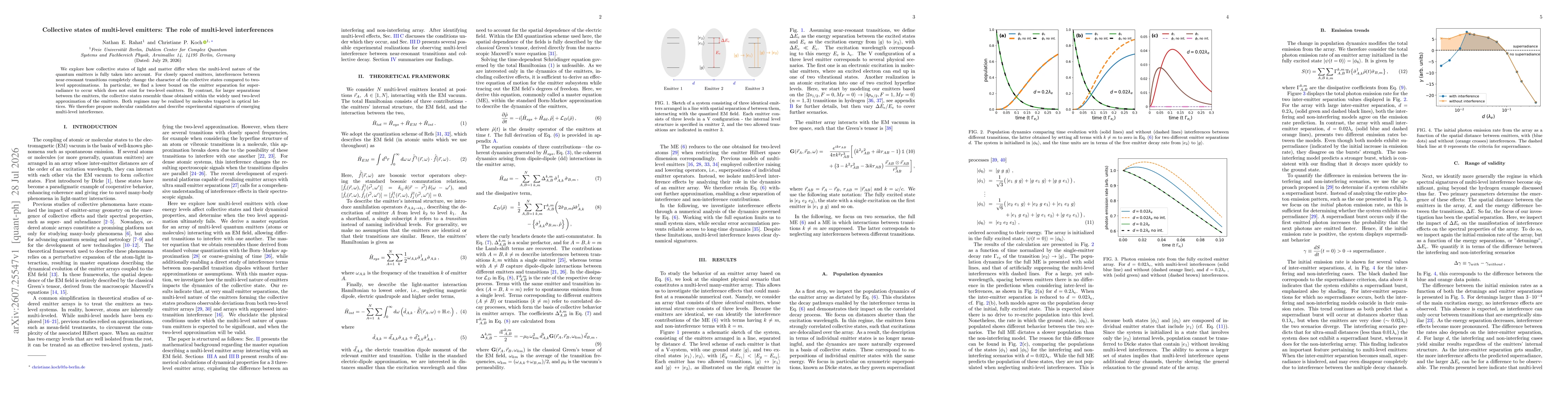 Thumbnail for Collective states of multi-level emitters: The role of multi-level interferences