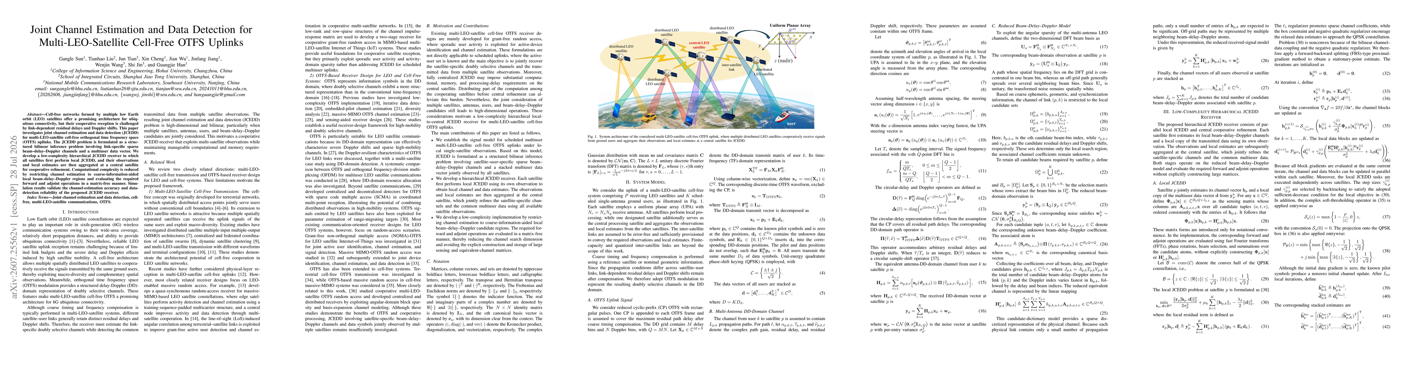 Thumbnail for Joint Channel Estimation and Data Detection for Multi-LEO-Satellite Cell-Free OTFS Uplinks