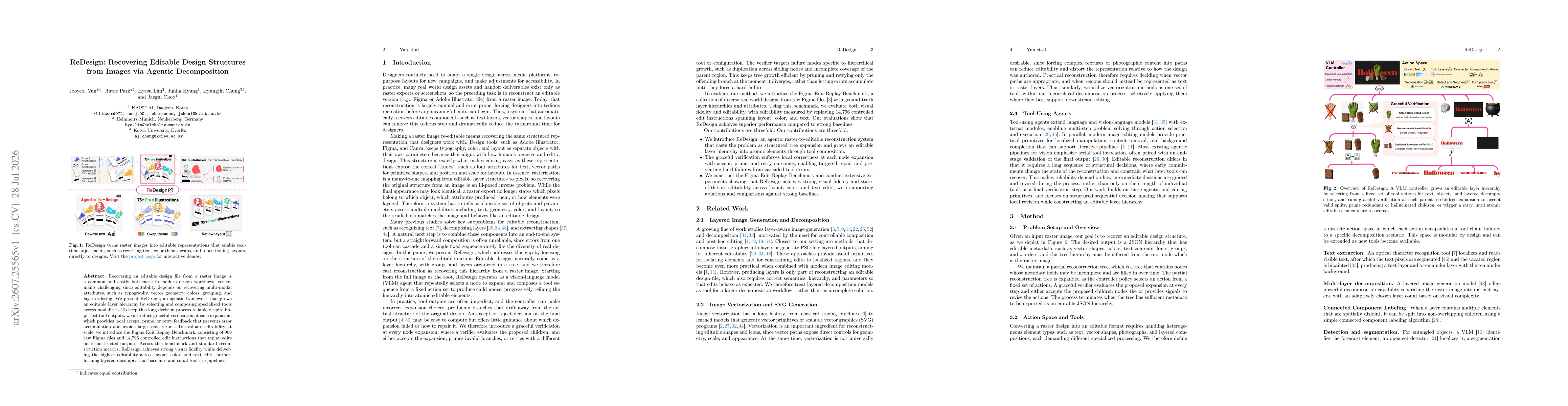 Thumbnail for ReDesign: Recovering Editable Design Structures from Images via Agentic Decomposition