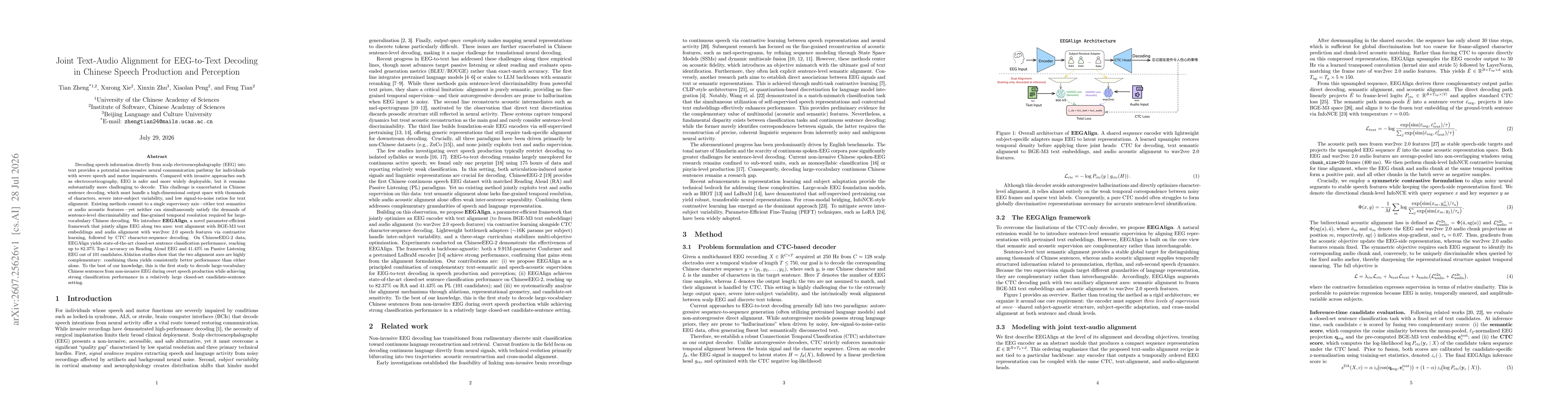 Thumbnail for Joint Text-Audio Alignment for EEG-to-Text Decoding in Chinese Speech Production and Perception