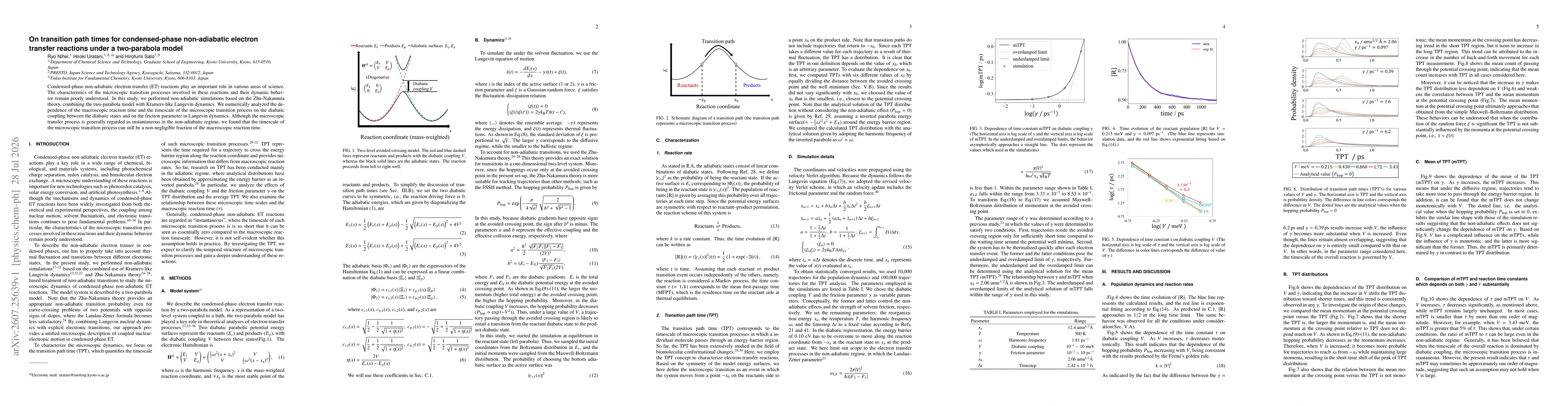 Thumbnail for On transition path times for condensed-phase non-adiabatic electron transfer reactions under a two-parabola model