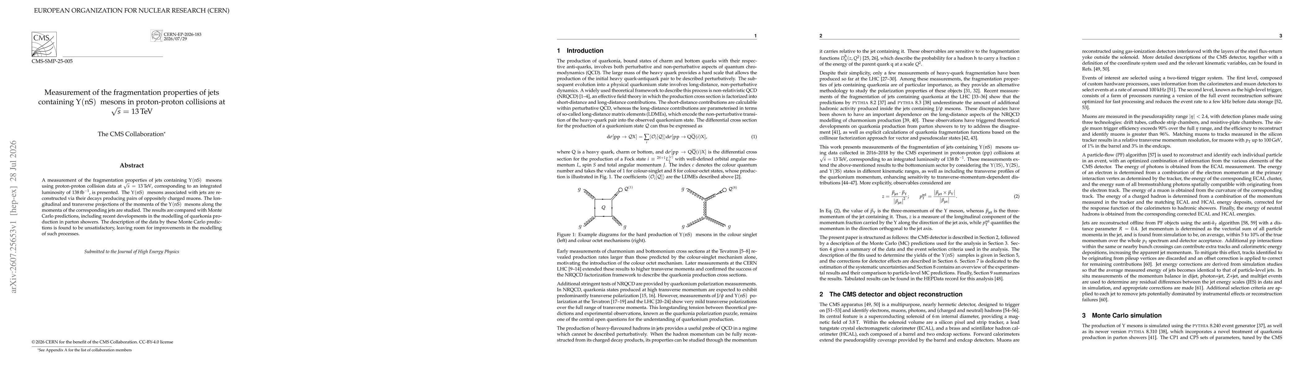 Thumbnail for Measurement of the fragmentation properties of jets containing $Υ$(nS) mesons in proton-proton collisions at $\sqrt{s}$ = 13 TeV